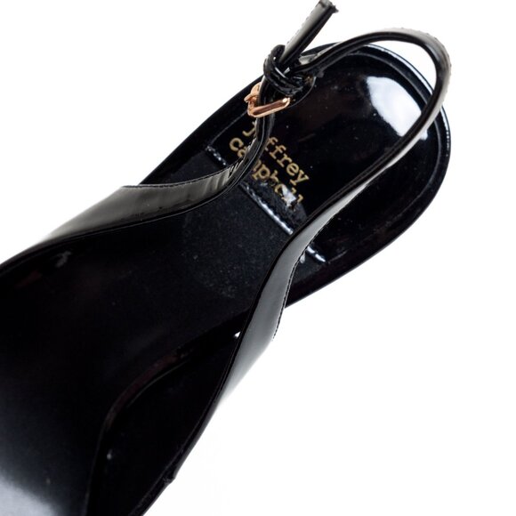 Jeffrey Campbell Riddler Patent Leather Pump Black Patent & Gold Size 9 - Picture 15 of 16